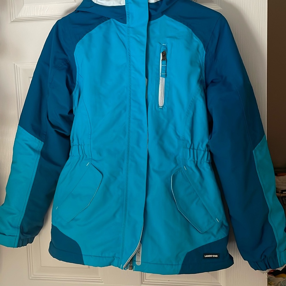 Lands End blue zipper winter jacket